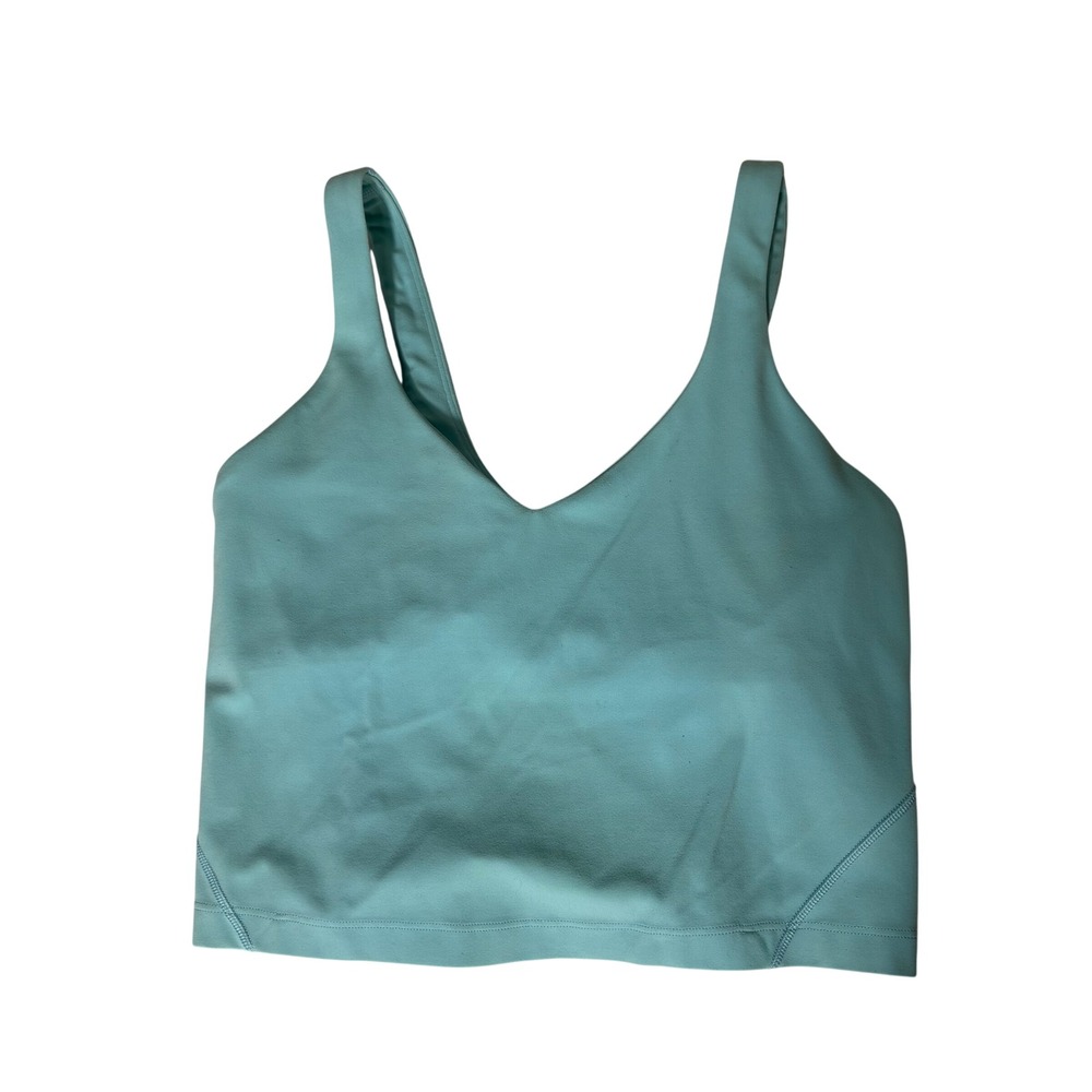Lululemon Align Tank Top Light Blue Nulu Built In Bra Size 6 LW1DUDS
